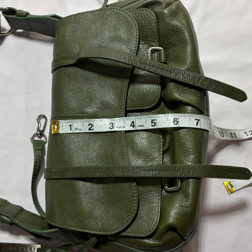 RADLEY LONDON shoulder bag green leather saddle bag - Picture 12 of 13